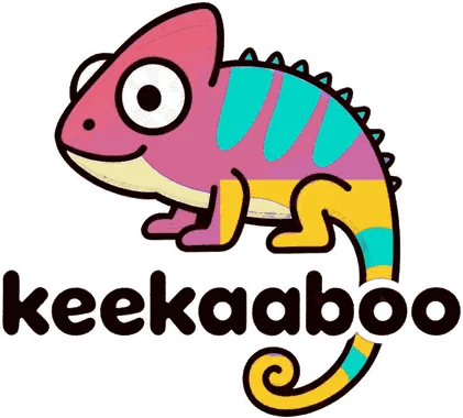 Keekaaboo chameleon in pink & lavender